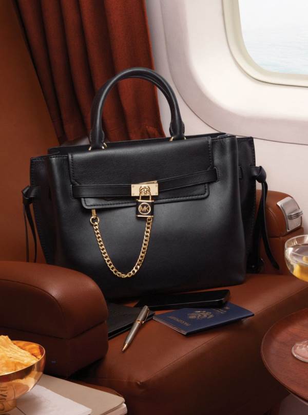 Damske Satchel Taske Michael Kors Hamilton Legacy Large Leather Belted Čierne - Kabelky Michael Kors Slevy | CIOFQ-1859